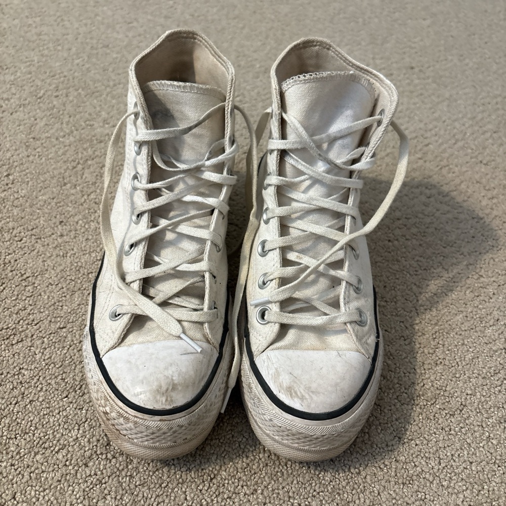 Converse Off-White High-Top Sneakers